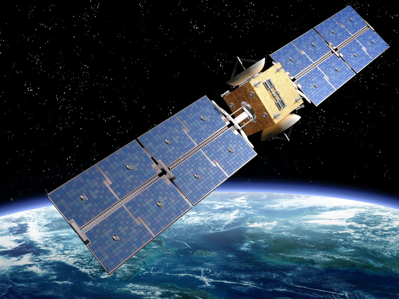 gps satellite in space