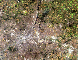 Landsat 8 showing London, data courtesy of the USGS