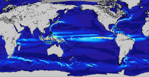 Ocean currents derived from GOCE data. Image courtsey of ESA/CNES/CLS