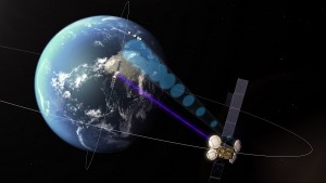 Impression of EDRS high-speed feeder link relays to Europe. Image courtesy of ESA.