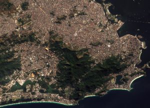 Rio de Janeiro, Brazil, acquired on the 13th July 2016. Image courtesy of Copernicus/ESA.