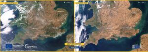 UK Heat heatwave, Sentinel-3, Sentinel-2